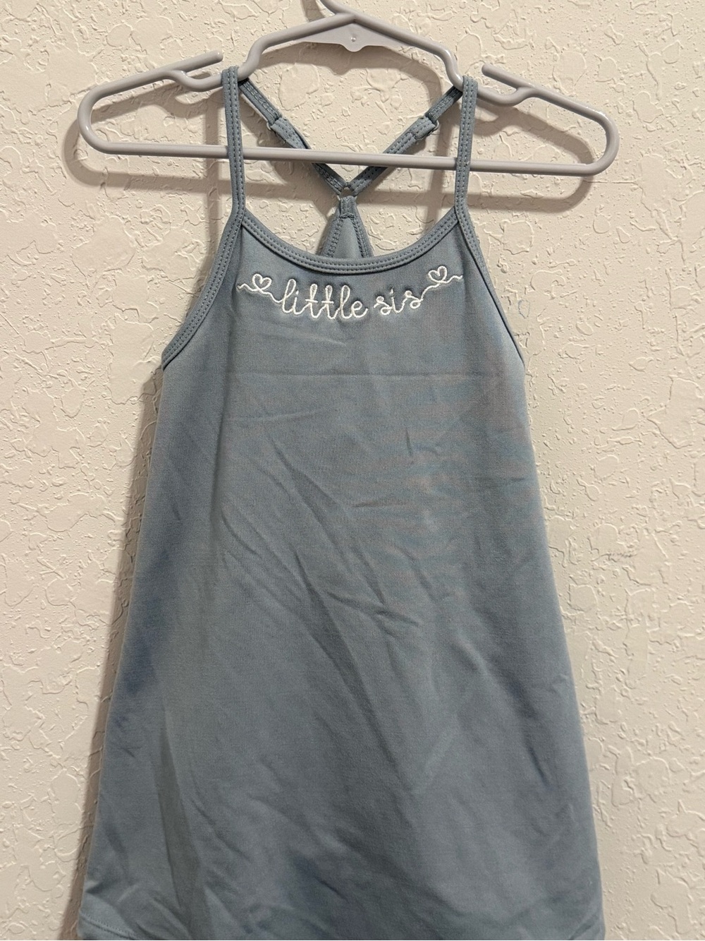 Little Sis Sleeveless Blue Casual Dress for Girls